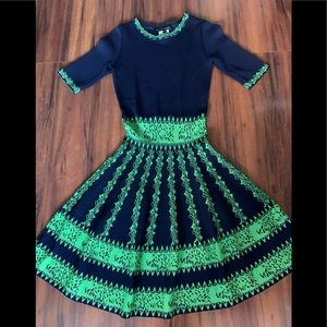 Bottega Veneta Navy/Green dress S/M